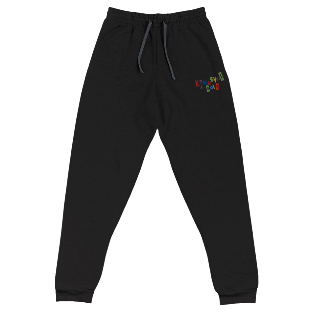 Color Block Embroidered Joggers