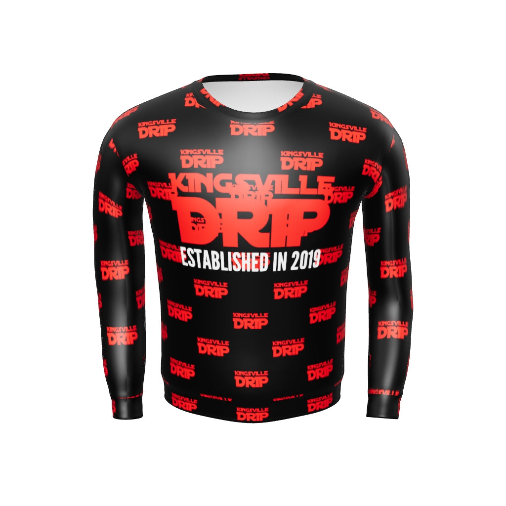 Kingsville Drip Est 2019 Splatter Logo Black Sweatshirt